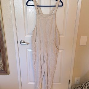 Linen Overalls - Beige
